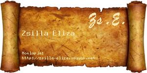 Zsilla Eliza névjegykártya